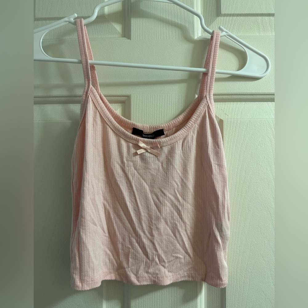 pink crop top
